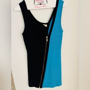 Stylish Blue and Black Women's Dress